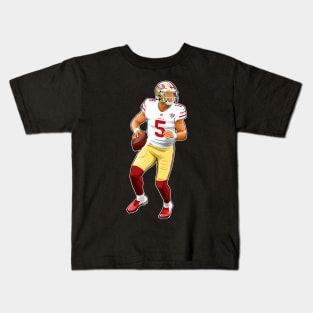 Trey Lance #5 Drop Back Kids T-Shirt